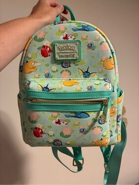 Loungefly Mint Pokémon Mini Backpack with Pastel Pokémon Print